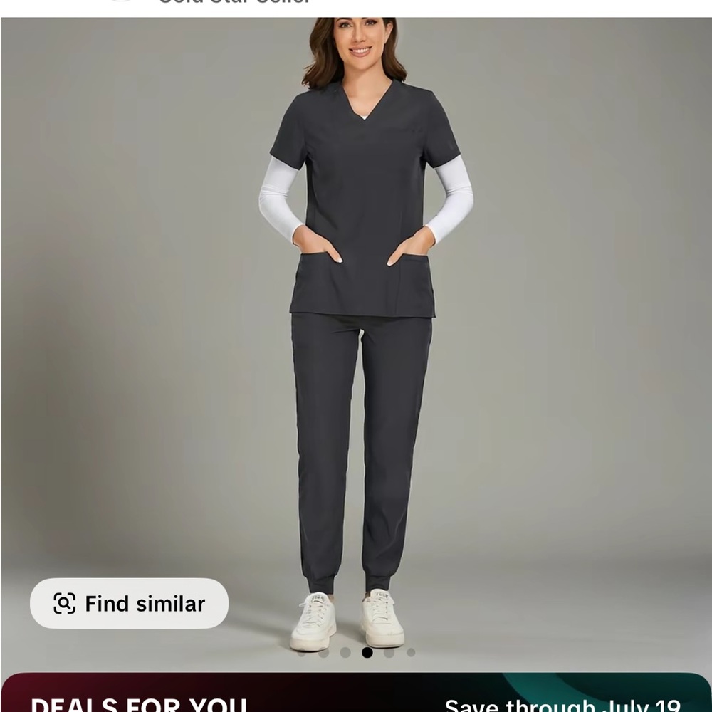 🆕Grey Scrub Set